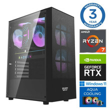 Lauaarvuti INTOP AQUA Ryzen 7 7700X 64GB DDR5 500SSD M.2 NVME+2TB RTX5060Ti 16GB WIN11