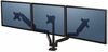 Kolme monitori hoidik Fellowes 8042601, kuni 21 kg, must