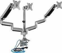 Kolme monitori hoidik Icy Box IB-MS505-TI, 32 tolli, hõbe/must