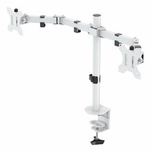Kahe monitori hoidik Deltaco GAM-040-W, 13-32 tolli, valge