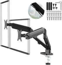 Topelt monitori kinnitus Maclean MC-134, 17-32 tolli, 2-10 kg, must