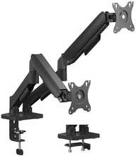 Kahe monitori kinnitus Deltaco ARM-1300-B, 17-32 tolli, kuni 18 kg, must