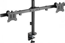 Kahe monitori kinnitus Goobay 59394, 17-32 tolli, kuni 10 kg, must