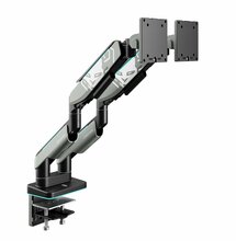 Topeltmonitori kinnitus Diablo Chairs X-Arm Dual, 49 tolli, hall-must, RGB