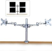 Kahe monitori hoidik Lindy 40697, 14-20 tolli, kuni 10 kg, hõbe