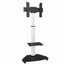 Mobiilne telerialus Techly ICA-TR3WH, 37-70 tolli, kuni 40 kg, valge