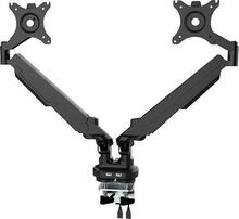Reguleeritav kahe monitori hoidik Noname MS006D, 17-32 tolli, kuni 9 kg, must