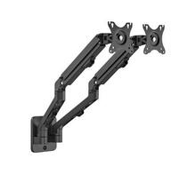 Kahe monitori seinakinnitus Gembird MA-WA2-01, 17-27 tolli, kuni 7 kg, must