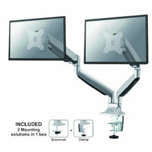 Monitori kinnitus NewStar NM-D750DSILVER, 10-32 tolli, kuni 9 kg, hõbe