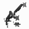 Kahe monitori kinnitus Gembird MA-DA2U-01, 17-32 tolli, must, USB portidega