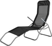 Rannalamamistool Patio, 142 x 59 x 97 cm, must
