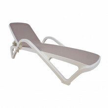 Lamamistool Home4you Resort 197 x 71.3 x 46.5 cm, beež