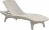 Päevitustool Keter Pacific, 197 x 75 x 40 cm, valge
