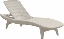 Päevitustool Keter Pacific, 197 x 75 x 40 cm, valge