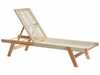 Lamamistool Beliani Sun Lounger Akatsia PROSSEDI, akatsia/beež
