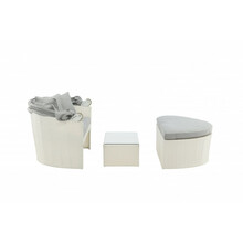 Lamamistool Venture Design Padova, 72 x 76 x 153 cm, valge/hall