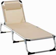 Aia lamamistool Outsunny 170 x 60 x 76 cm, beež