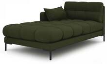 Diivan Micadoni Home Mamaia Chaise Longue, roheline, vasak, 185 x 105 x 75 cm