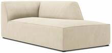 Diivan Micadoni Home Ruby Corduroy Chaise Longue, helepruun, parem, 181 x 93 x 69 cm