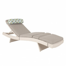 Lamamistool Garden4you Stella, 200 x 65.5 x 33 cm, valge