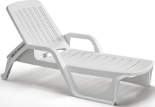 Lamamistool Bica Zanzibar, 190 x 71 x 46 cm, valge