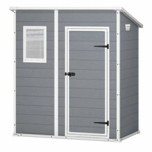 Aiakuur Keter Manor Pent 64, 230394, 183,5 x 111 x 200,5 cm, hall/valge