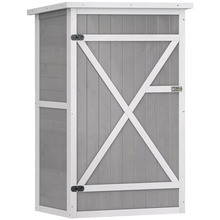 Aiamajake Outsunny riiulitega, 75 x 56 x 115 cm, hall