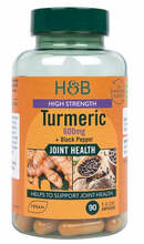 Holland & Barrett High Strength kurkumiin 600 mg musta pipraga, 90 kapslit