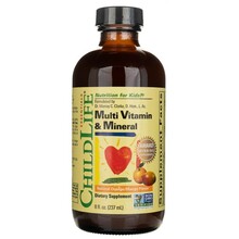 Child Life Essentials multivitamiin ja mineraalid, looduslik apelsini ja mango maitse, 237 ml