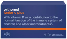 Orthomol Junior C Plus, apelsinimaitselised, 30 närimistabletti