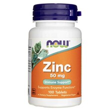 Now Foods tsink 50 mg, 100 tabletti