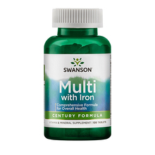 Swanson multivitamiinide ja mineraalainete kompleks rauaga, 130 tabletti