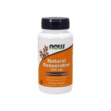Now Foods Natural Resveratrol 200 mg, 60 veg. kapslit