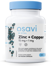 Osavi tsink + vask 15 mg + 1 mg, 120 vegankapslit