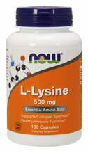 NOW Foods L-lüsiin 500 mg, 100 kapslit