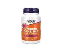 Now Foods D-3 ja K-2 vitamiin, 120 kapslit