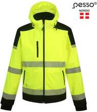 Softshell jakk Pesso Palermo, kõrgnähtav kollane, S suurus
