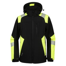 Softshell jakk Pesso Astra, must/kollane, 3XL