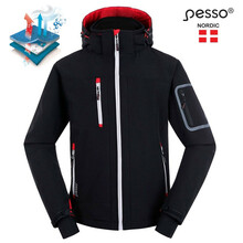 Softshell jope Pesso Acropolis, 2XL, must, kapuutsiga