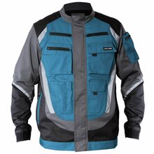 Tööjope Lahti Pro L4040304, helkurribadega, 270 g/m2, XL, must/hall/sinine