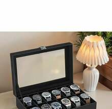 Kellakarp Songmics, 12 sektsiooni, 20,2x30,2x7,8 cm, must