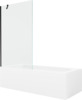 Vann Mexen Vega, 180 x 80 x 40 cm, ristkülik, valge/must, klaasist seinaga