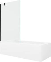 Vann Mexen Vega, 180 x 80 x 40 cm, ristkülik, valge/must, klaasist seinaga
