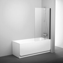 Vannisein Ravak PVS1-80, 80 x 140 x 0.6 cm, must/läbipaistev