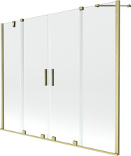Vannisein Mexen Velar Duo II, 200 x 150 cm, 2 liigutatavat osa, harjatud kuld/läbipaistev