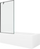 Vann Mexen Vega 150 x 70 cm, ristkülik, valge, koos üheosaline musta seinaga 90 cm