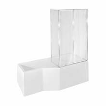 Vannisein Besco Ambition Premium 3, 130 x 140 cm, läbipaistev/kroom