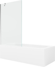 Vann Mexen Vega, 170 x 70 x 40 cm, ristkülik, valge/kroom, klaasist seinaga