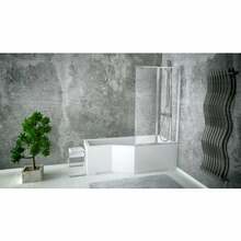 Vannisein Besco Ambition Premium 2, 80,5 x 140 cm, läbipaistev/kroom
