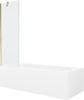 Vann Mexen Vega 170 x 70 x 40 cm, ristkülik, kuldne/valge, klaasist seinaga